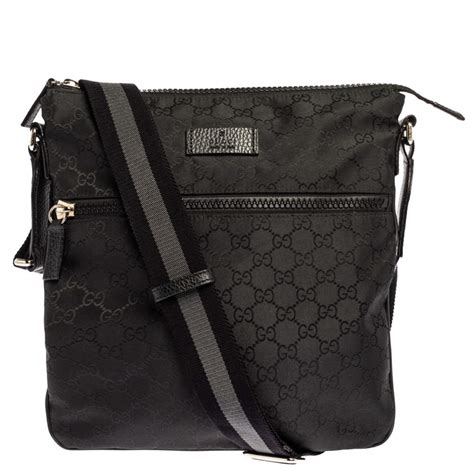 gucci black leather gg soho messenger bag|gg black small messenger bag.